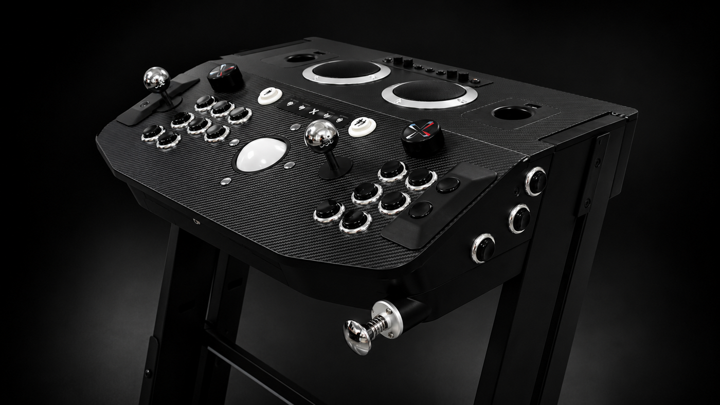 Arcade — full two-player control layout