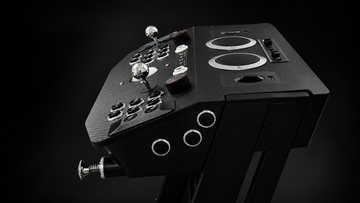 Arcade2TV-XR MAX elevated view of the full two-player arcade control layout