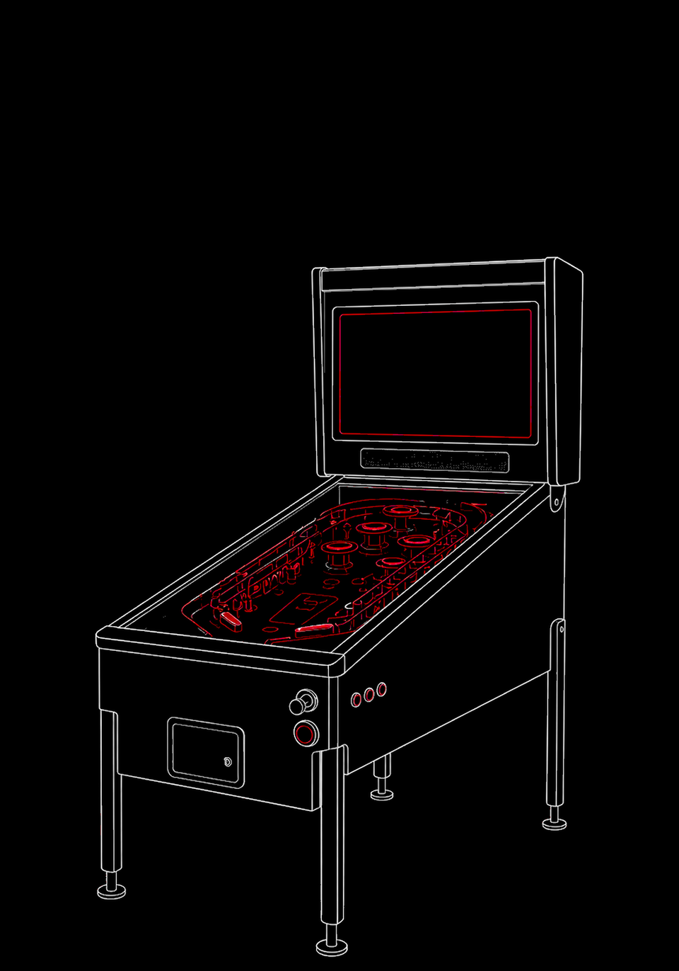 A virtual pinball table in VR, played on the Arcade2TV-XR MAX