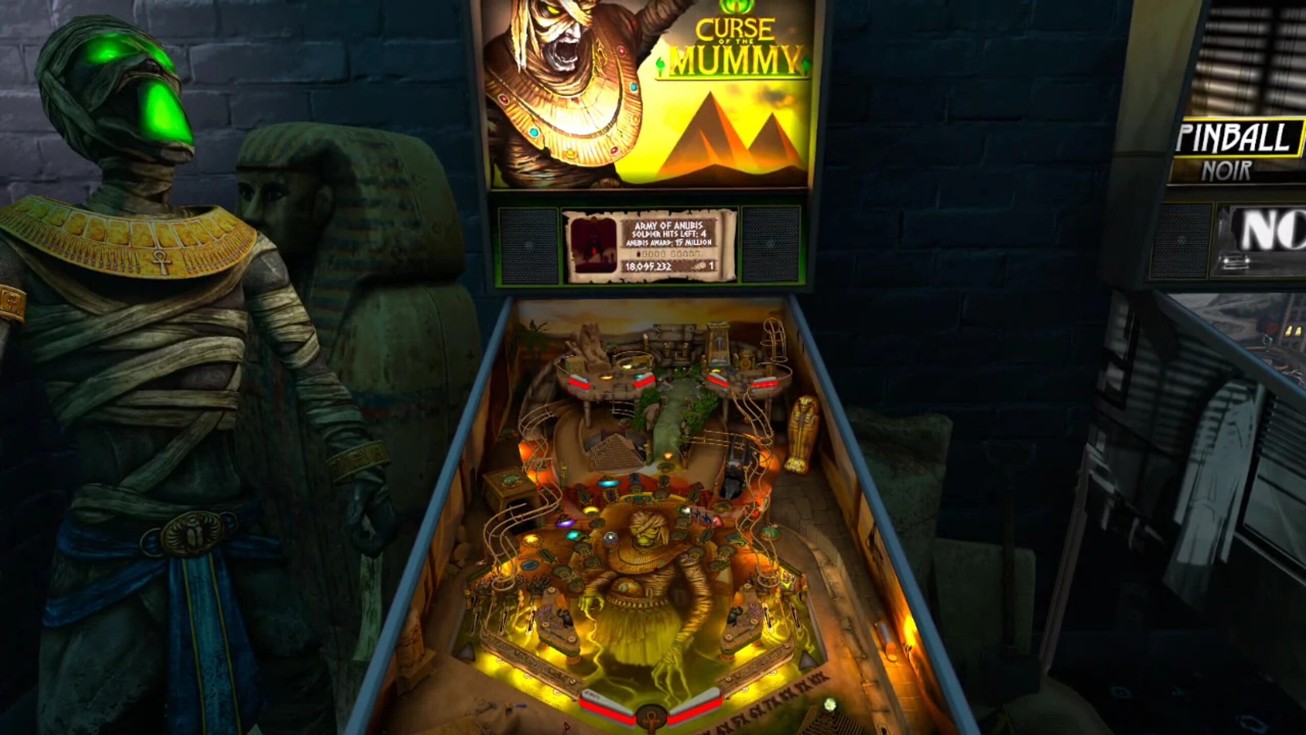 Ancient mysteries and a dramatic pinball setting.