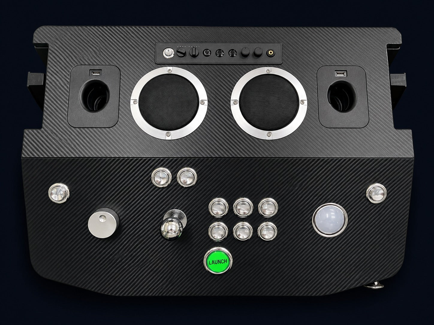 Top-down photograph of the real Arcade2TV™ Pinball FX™ Edition controller
